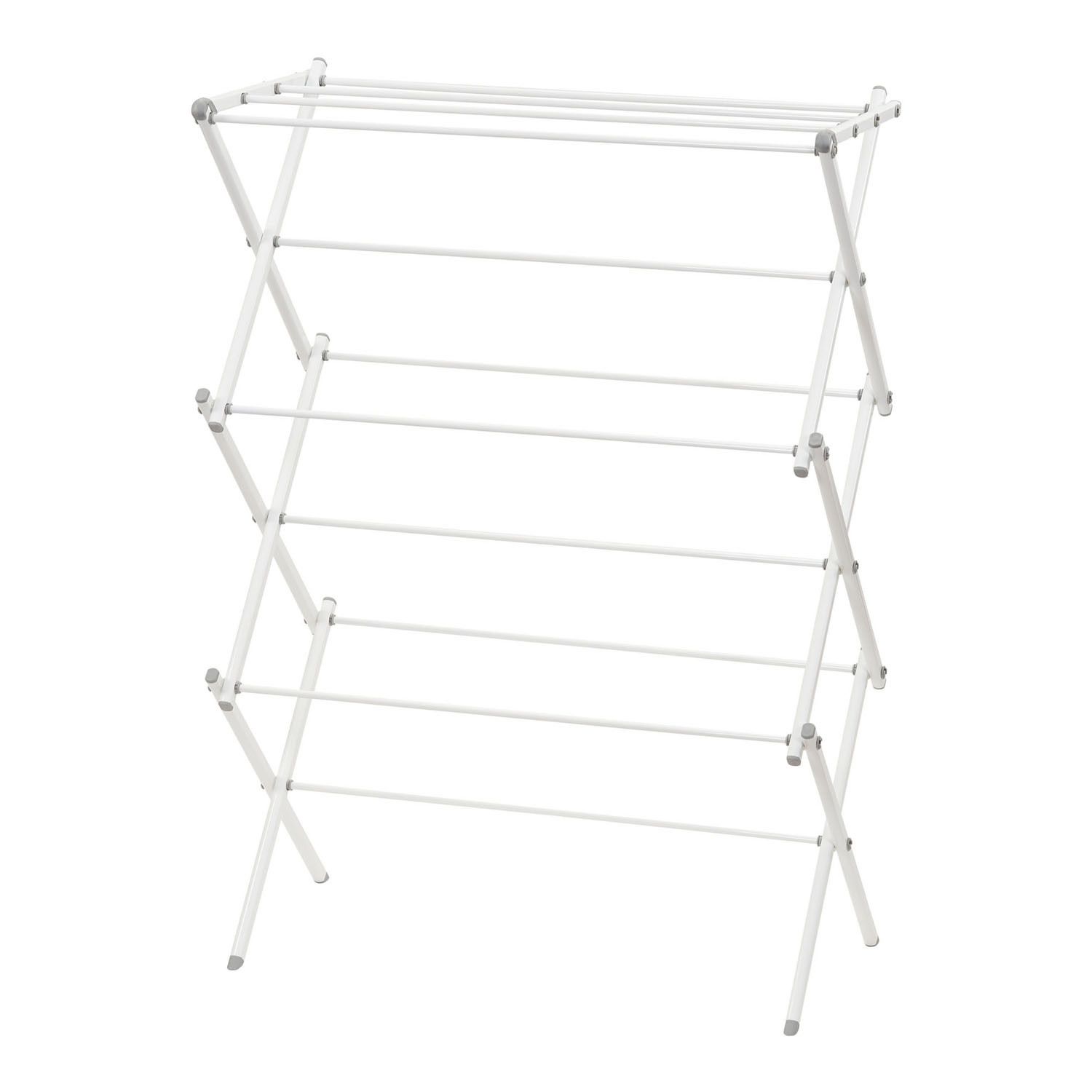 Honey-Can-Do Rolling Folding Wing Drying Rack, White