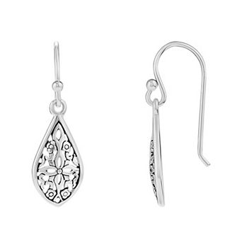 PRIMROSE Sterling Silver Filigree Teardrop Earrings