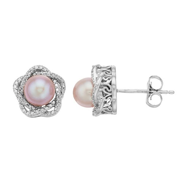 Kohls pearl stud on sale earrings