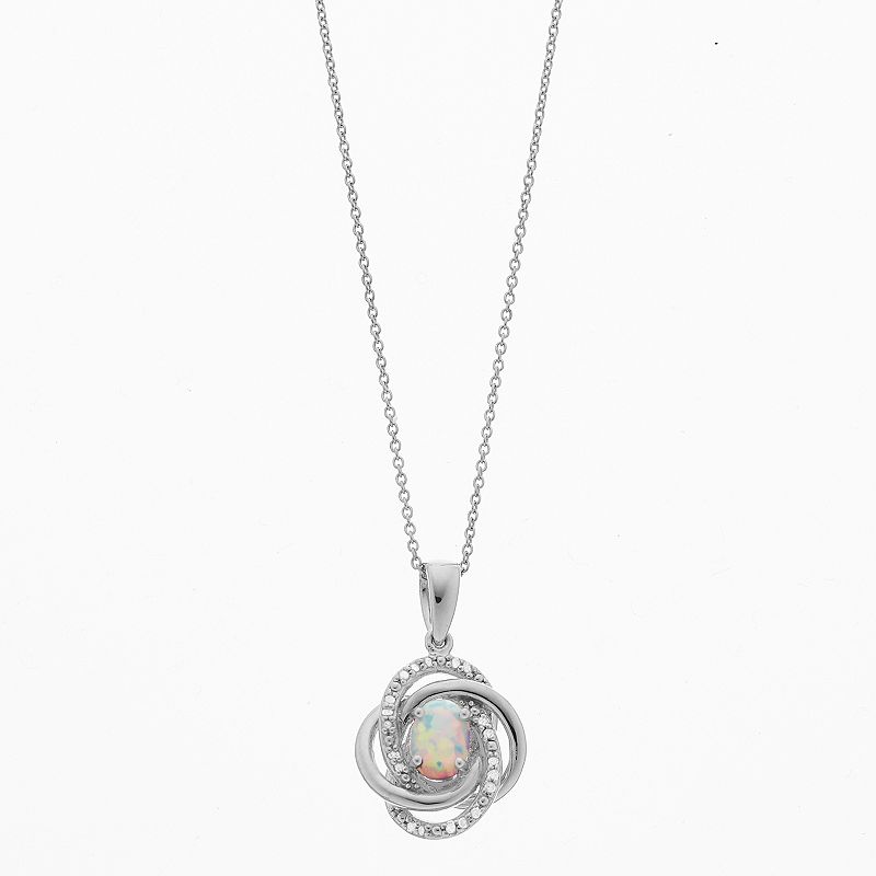 75722055 Sterling Silver Lab-Created Opal & Diamond Accent  sku 75722055