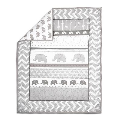 PS by Peanutshell Elephant Walk 3 Piece Crib Bedding Set