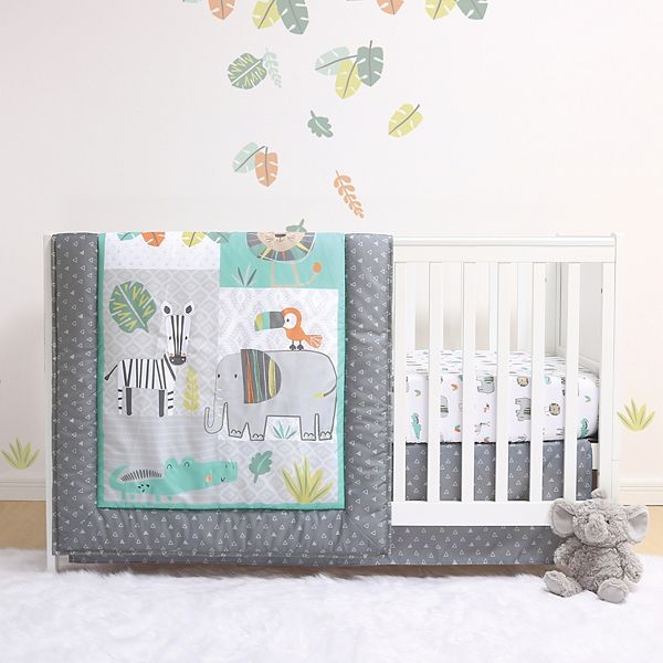 PS by The Peanutshell Safari 3 Piece Crib Bedding Set