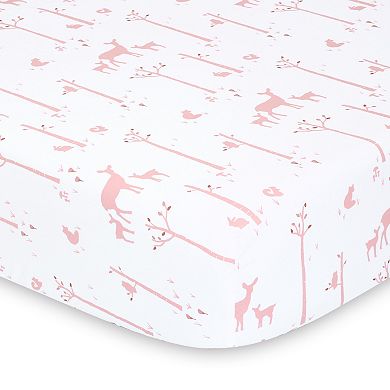 PS by The Peanutshell 2 Pack Pink Whimsy Woodland Crib Sheets