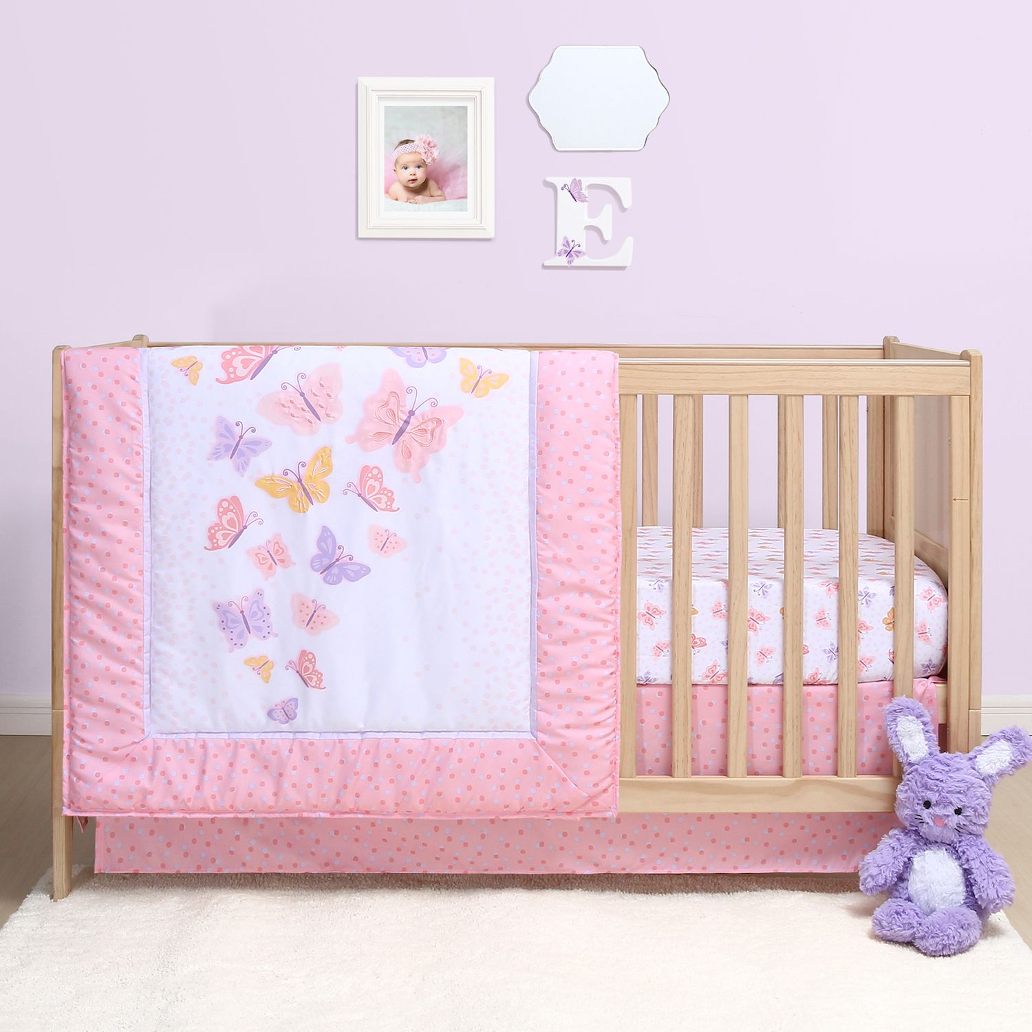 nojo butterfly crib bedding