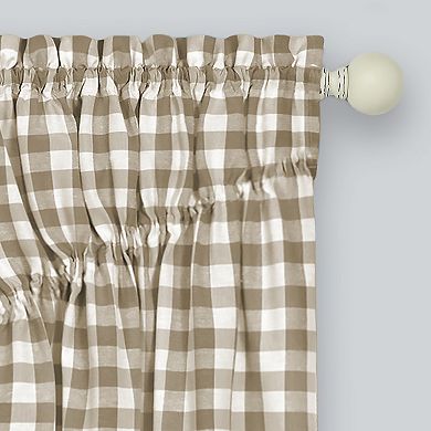 Achim 2-pack Buffalo Check Gathered Swag Window Curtain Set