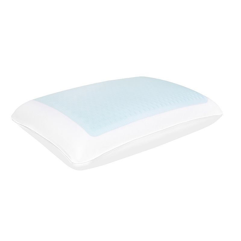 Comfort Revolution Standard Bubble Gel & Memory Foam Pillow, White, Queen