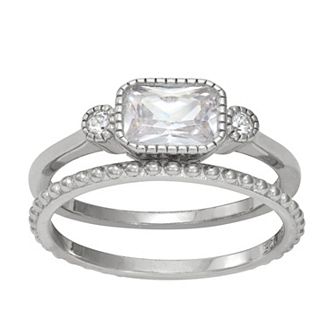 Contessa Di Capri Cubic Zirconia Ring Set