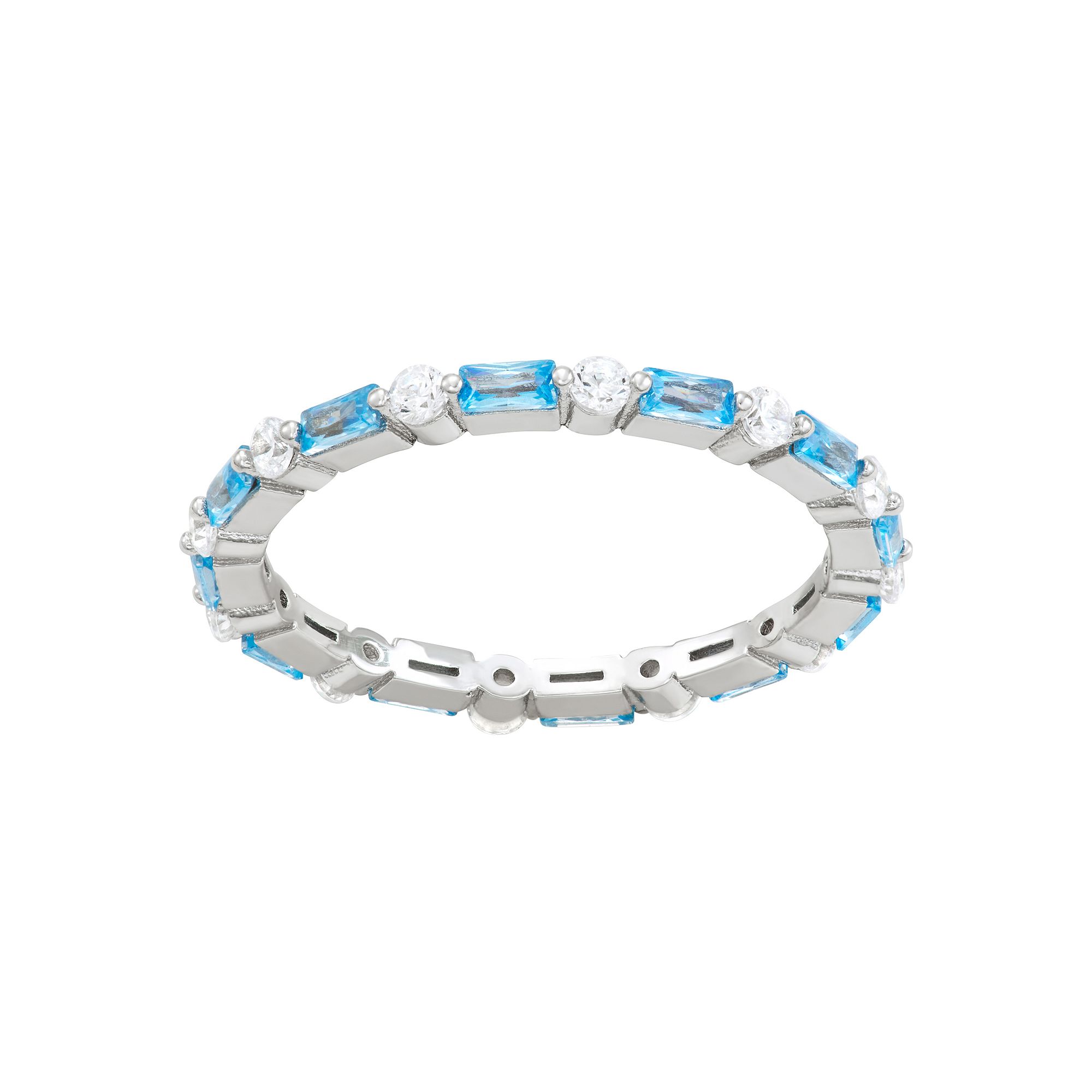 Contessa Di Capri Birthstone Eternity Ring, Womens, Size: 8, Sterling Marc
