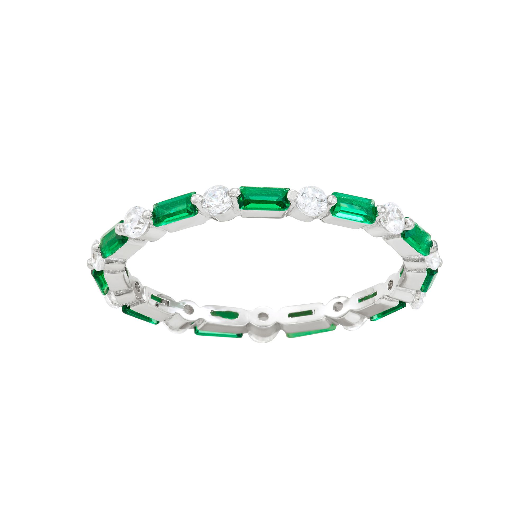 Contessa Di Capri Birthstone Eternity Ring, Womens, Size: 6, Sterling May