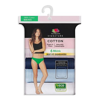 Women's Fruit of the Loom® 6 -Pack Cotton Bikini Brief Set 6DKBKAP