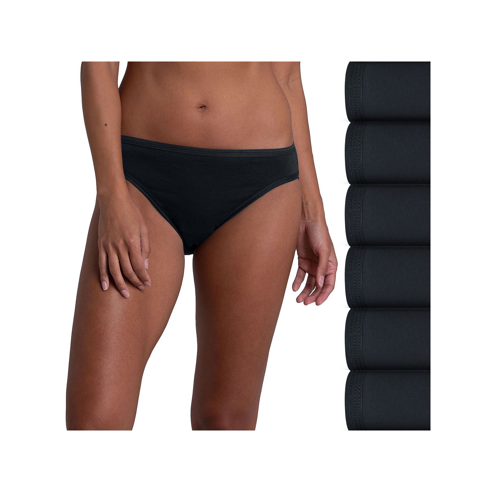 Womens Fruit of the Loom® 6 -Pack Cotton Bikini Brief Set 6DKBKAP, Size: 