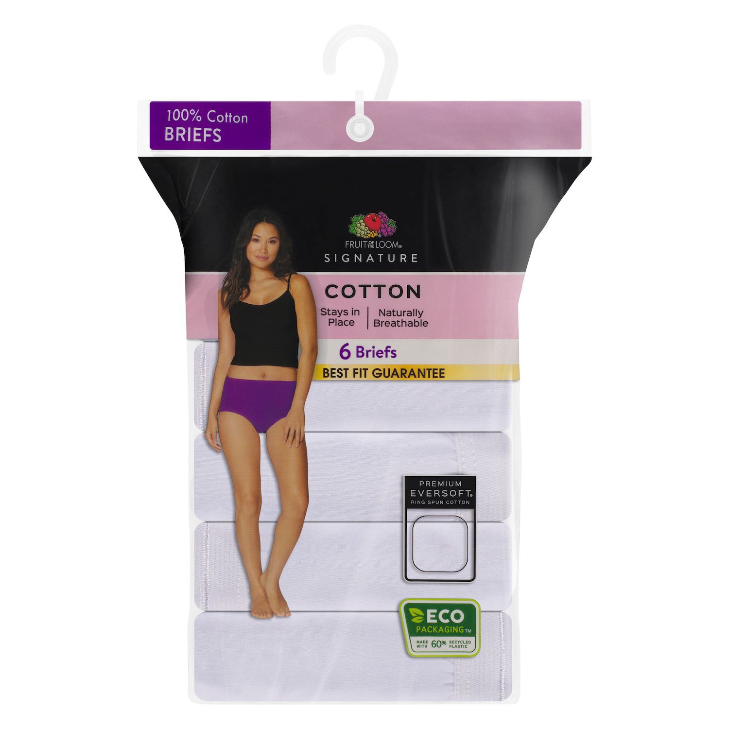 Confezione Da 6 Mutandine A Vita Bassa In Cotone Fruit Of The Loom – Donna, Senza Etichetta, Taglia Regolare