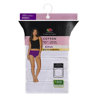 Women's Fruit of the Loom® 6-Pack Signature Cotton Brief Panty Set 6DKBRAP