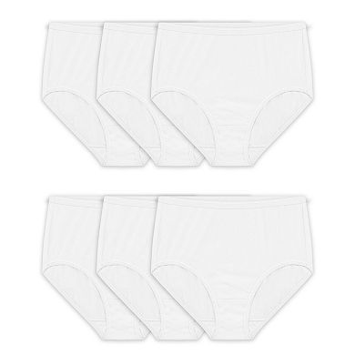 Women's Fruit of the Loom® 6-Pack Signature Cotton Brief Panty Set 6DKBRAP