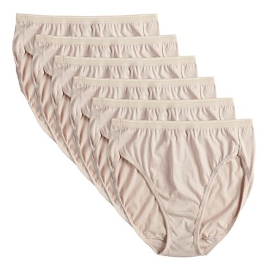 Women's Fruit of the Loom® 6-Pack Signature Cotton High-Cut Brief Panty Set 6DKHCAP