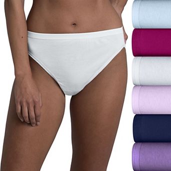 Women's Fruit of the Loom® 6-Pack Signature Cotton High-Cut Brief Panty Set 6DKHCAP