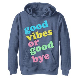 Boys 8-20 Good Vibes Or Good Bye Multi-color Pullover Graphic Hoodie