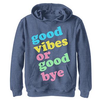 Boys 8-20 Good Vibes Or Good Bye Multi-color Pullover Graphic Hoodie