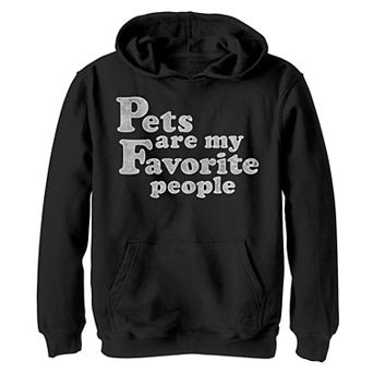Boys 8-20 Pets Are My Favorite People Simple Distressed Pullover Graphic Hoodie