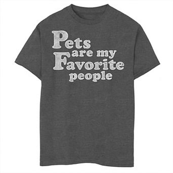 Boys 8-20 Pets Are My Favorite People Simple Distressed Graphic Tee