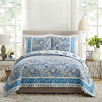 Dena Home Bisou Floral Quilt Set with Shams