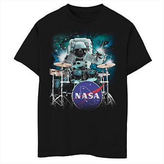 Boys 8-20 NASA Astronaut Drum Solo In Space Graphic Tee