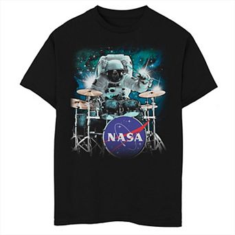 Boys 8-20 NASA Astronaut Drum Solo In Space Graphic Tee