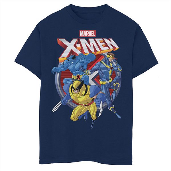 Boys 8-20 Marvel X-Men Action Group Shot Logo Graphic Tee