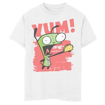 Boys 8-20 Nickelodeon Invader Zim Gir Screaming Yum! Taco Portrait Graphic Tee