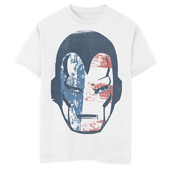 Boys 8-20 Marvel Iron Man American Flag Face Vintage Graphic Tee