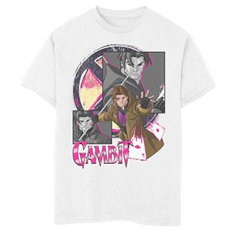 Boys 8-20 Marvel X-Men Gambit Collage Panel Logo Graphic Tee