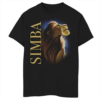 Disney's The Lion King Boys 6-20 Simba Dark Portrait Graphic Tee