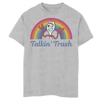 Disney / Pixar's's Toy Story 4 Forky Boys 8-20 Talkin' Trash Rainbow Poster Graphic Tee