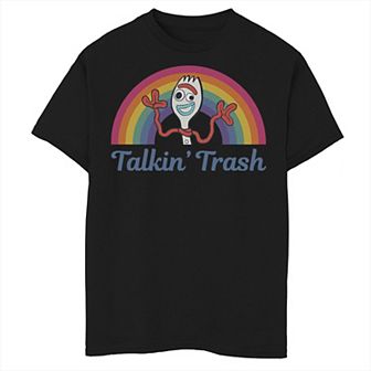 Disney / Pixar's's Toy Story 4 Forky Boys 8-20 Talkin' Trash Rainbow Poster Graphic Tee