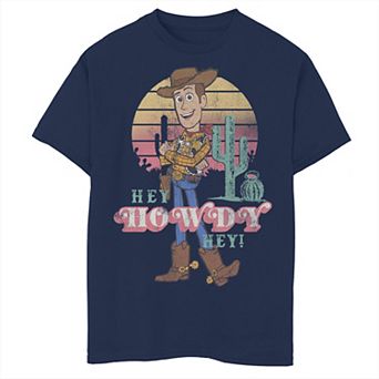 Disney / Pixar's Toy Story 4 Woody Boys 8-20 Hey Howdy Hey Retro Portrait Graphic Tee