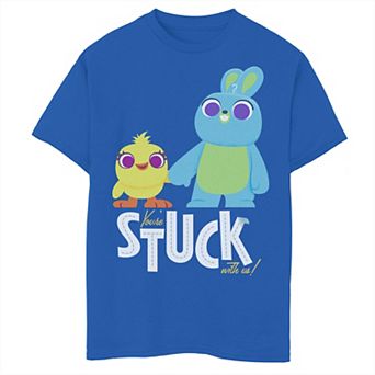 Disney Pixar's Toy Story 4 Boys 6-20 Ducky & Bunny Stuck With Us Graphic Tee