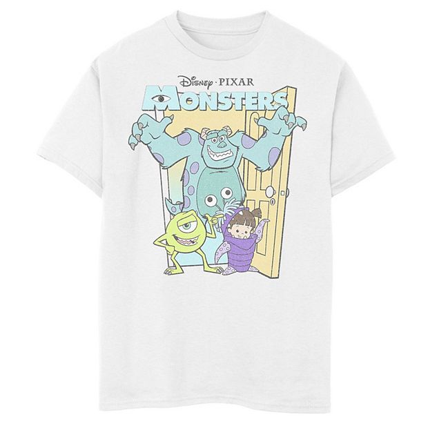 Disney / Pixar's Monsters, Inc. Mike Sully Boo Boys 8-20 Group Poster Graphic Tee, Boy's, Size: XL, White