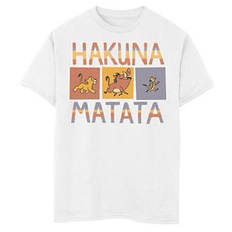 Disney's The Lion King Boys 8-20 Hakuna Matata Solid Blocks Graphic Tee