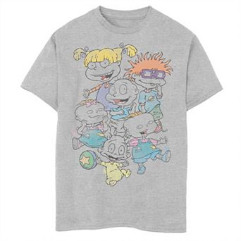Boys 8-20 Nickelodeon Rugrats Baby Group Retro Watercolor Classic Graphic Tee