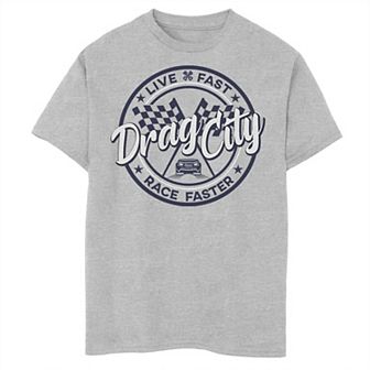 Disney Pixar's Cars Boys 8-20 Drag City Circle Logo Graphic Tee