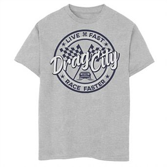 Disney Pixar's Cars Boys 8-20 Drag City Circle Logo Graphic Tee