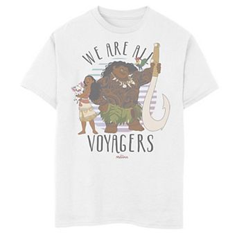 Disney's Moana Boys 8-20 Pua Maui Hei Hei We Are All Voyagers Graphic Tee