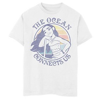 Disney's Moana Boys 8-20 The Ocean Connects Us Sunset Fleece Graphic Tee