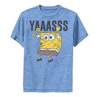 Boys 8-20 Nickelodeon SpongeBob SquarePants Yaaasss Funny Face Performance Graphic Tee