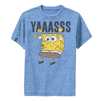 Boys 8-20 Nickelodeon SpongeBob SquarePants Yaaasss Funny Face Performance Graphic Tee