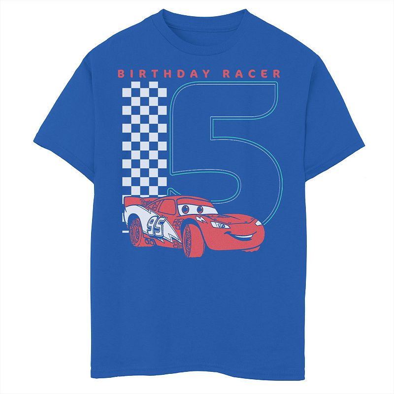 Disney / Pixar Cars Boys 8-20 5th Birthday Racer McQueen Graphic Tee, Boys