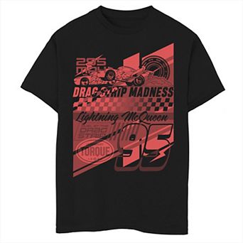 Disney / Pixar's Cars Lightning McQueen Boys 8-20 Drag Strip Poster Graphic Tee