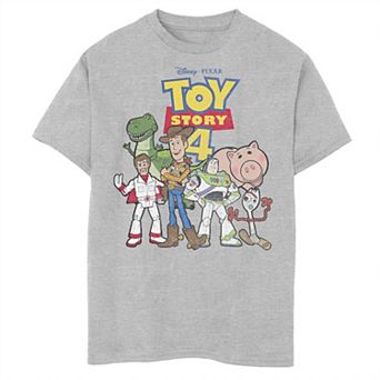 Disney / Pixar's Toy Story 4 Boys 8-20 New Group Shot Movie Logo Poster Graphic Tee