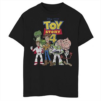 Disney / Pixar's Toy Story 4 Boys 8-20 New Group Shot Movie Logo Poster Graphic Tee