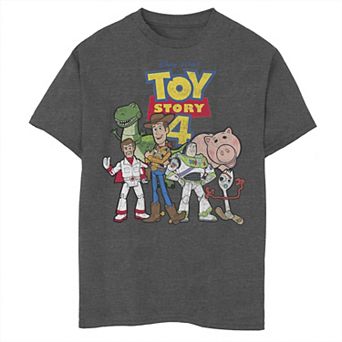 Disney / Pixar's Toy Story 4 Boys 6-20 New Group Shot Movie Logo Poster Graphic Tee